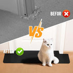 Uross Carpet Protector for Pets - 3.6FT Black Cat Carpet Protector for Doorway, Anti Scratch Under Door Cat Scratch Protector Mat