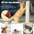 Cat Scratch Furniture Protector, 39.3''x15.8'' Trimmable DIY Self-Adhesive, Durable Corner Scratcher Couch Protectors from Cat Claws for Sofa, Tree Shelves & Scratching Posts (Khaki)