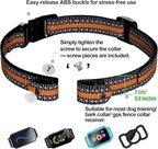 Aikko Collar Replacement Strap for Most of GPS Dog Shock Collar, Reflective Nylon Adjustable E Collar Band, Fits All Breeds Sizes and Most Shock Collar Systems with Secure Buckle, Orange