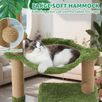 37" Cat Tree Tower for Indoor Cats Multi-Functional Comfy Cat Bed - with Sturdy Scratching Post, Cozy Hammock for Kittens and Small Cats,Cute Cat Tower with Fun Mouse Hole and Toy Ball