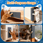 Wall Cat Scratcher for Indoor Cats,19.6x7.8”Corner Cat Scratcher,Cat Scratch Pad Furniture Protector for Door & Wall,Couch, Durable Cat Scratching Board Easy Mount(Grey, 19.6”x7.8”)