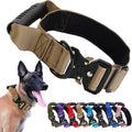 JSXD Tactical Dog Collar, 1.5 Inch Wide, Heavy Duty Military Training Collar with Handle, Metal Quick Release Buckle, 1000D Nylon, for Medium Large Dogs