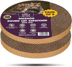 Scratch and Spin Cat Scratcher Replacement Pads for Active Play, Natural Recycled Corrugated Cardboard, Supports Pet Behaviors, Relieves Stress - 2 Count