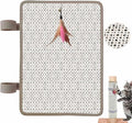 Cat Nail File Scratcher- Natural Sisal Scratching Pad with 80-Grit Aluminum Oxide, Wrap-Around Design for Trimming Cat Nails, Repairing Cat Trees& Posts