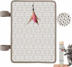 Cat Nail File Scratcher- Natural Sisal Scratching Pad with 80-Grit Aluminum Oxide, Wrap-Around Design for Trimming Cat Nails, Repairing Cat Trees& Posts