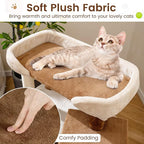 PETSITE 28-inch Small Cat Tree, Multi-Level Modern Cat Tree Tower with Sisal Scratching Posts, Multiple Jumping Platforms, and Soft Spacious Top Perch, Ideal for Elder Cats