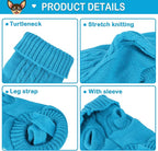 2 Pack Dog Sweaters for Small Dogs, Chihuahua Yorkie Sweater, Dog Clothes for Small Dogs, Winter Warm Pullover Clothing, Pet Cat Cold Weather Puppy Clothes Outfits M