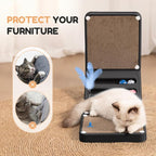 Cat Scratching Board Kitten Scratching Ball Wall Scratchers for Indoor Cats L Shaped Cat Scratcher Cats with Scratcher Pads Black