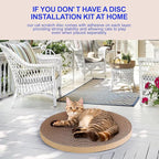 Round Cat Scratcher Refill 10 inch Diameter 7/8 Inch Thickness Circle Scratcher Replacement Scratcher Pads for Indoor Cats Scratching Cardboard (3 Pc)