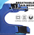 PUPTECK Escape Proof Dog Harness and Leash Set Upgraded No Pull Reflective Dog Vest with Lift Handle, Easy Control Pet Harness for Medium Large Dogs Training Walking Running, Blue, XL
