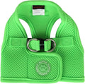 Puppia Neon Soft Vest Harness Step-in No Choke No Pull Walking Training for Small and Medium Dog, Green, X-Small