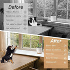 Dog Cat Scratching Windows Sill Protector，Rubber Anti Scracting from Dog Cats for Home Furniture Edge Protection Flexible Rubber L-Type 4x1.6inch Non Slip Cuttable(78.7" White)