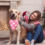 ADOGGYGO Christmas Dog Bandana, Xmas Tree Santa Pet Scarf, Premium Durable Fabric, Adjustable Fit Female Pet Christmas Bandanas for Extra Large Dogs (X-Large)