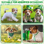 Reginary 120 Pcs Dog Bandanas Bulk Dog Bows Set Bow Ties Cat Scarf Colorful Washable Triangle Pet Kerchief Cute Bib for Summer Small Medium Large Pets Grooming Accessories Costume (St. Patrick's Day)