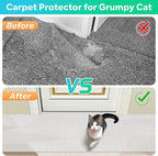 8.2ftx12.2inch Cat Carpet Protector, Robust Plastic Pets Scratch Stopper for Carpet, Widely Use,Clear Non-Slip Nail for Floor/Bedroom/Doorway/Porch Use,Prevent Carpets from Scratchin (8.2ftx12.2inch)