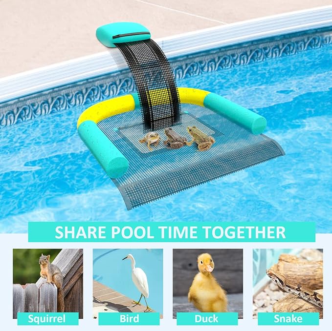 Poolvio Animal Saving Escape Ramp Bundle, Mint Green & American Flag