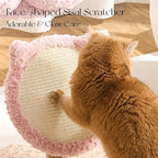 797Audio Flower Cat Tree, 37" Wood Branch Cat Tower, Pink Cloud Cat Tree with Scratching Post for Indoor Adult Cats, Luxury Cat Tree with Cat Scratch Pad & Interactive Squeaky Hanging Toy