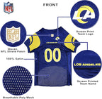 Pets First NFL Los Angeles Rams Dog Jersey, Size Small, Football Shirt Costume for Pet, Dog Sports T-Shirt, NFL Team Clothing for Cats, Licensed Pet Apparel Available in 7 Sizes and 32 Teams