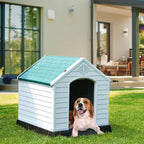 YITAHOME Plastic Dog House, Waterproof Indoor Outdoor Doghouse for Large or Small Dog, with Air Vents and Elevated Floor, Easy Assemble and Clean