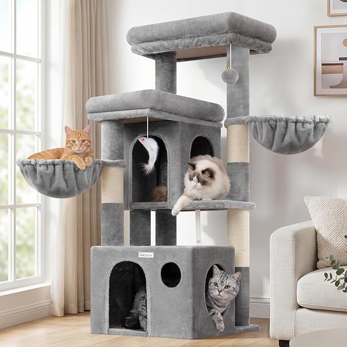 Globlazer Cat Tree for Cats, 48 Inch Multi-Level Cat Tower