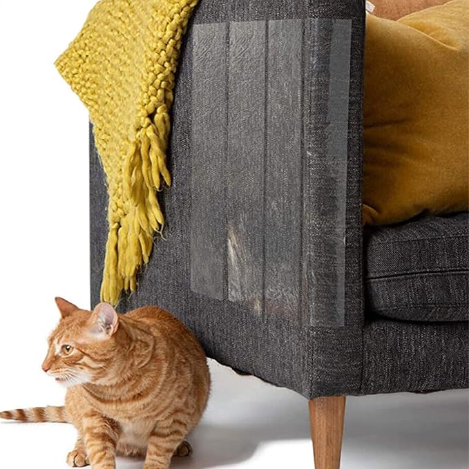 FindTape Cat Scratch Deterrent Tape [Double-Sided]: 2 in. (48mm actual) x 90 ft. (Transparent)