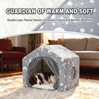 Indoor Dog House, Night-Luminous Star Dog Tent with Frame, Washable Dog Cave Bed, Suitable for 18-40 lb Small and Medium Dog