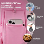 Dog Carrier Sling - Reversible Puppy Carrier Purse with Storage Pocket, Hand-Free Dog Sling Carrier for Carry Small Dogs and Cats, Travel Safety Harness, Dog and Cat Harness (Pink)