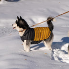 SPACE LION Dog Puffer Jacket, Down Winter Coat, Durable Outdoor Coat for Cold and Windy Conditions, Lightweight & Adjustable Fit Coats for Large Dogs,(BlackKhaki, Size26/3XL)