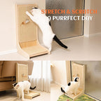 PETKARAY Sisal Cat Scratcher, Upright Cat Scratch Pad Wall Mounted, Vertical Scratching Post Alternative, L Shape Scratching Board 90°
