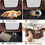 Portable Foldable Pet Playpen Collapsible Crates Kennel Playpen for Dog cat and Rabbit &Travel playpen Outdoor or Indoor (Medium（31.5" L x 23.6" W x 21.7" H）, Green)