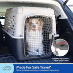 Petmate Vari Dog Kennel - Portable Dog Carriers & Crates for Large Dogs, Airline-Friendly, Durable Plastic, Pet Carrier For Home and Travel, 36 Inches, Taupe and Black