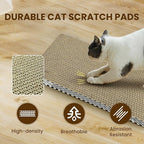 Cat Scratching Board, 2 Packs Corrugate Cat Scratcher for Indoor Cats, Cat Scratch Pad with Double-Sided Usability