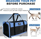 Pet Carrier Airline Approved, Soft Sided Cat Carrier for Small Pets up to 13 lbs, TSA Approved Dog Travel Bag with Foldable Bowl, Portable Soft Sided Pet Carrier for Kittens and Puppies