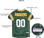 Pets First NFL Green Bay Packers Dog Jersey, Size X-Small, Football Shirt Costume for Pet, Dog Sports T-Shirt, NFL Team Clothing for Cats, Licensed Pet Apparel Available in 7 Sizes and 32 Teams
