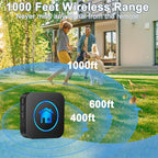 High Sensitivity Dog Door Bell 2026 Version, Dog Doorbells for Potty Training – Dog Bells to Go Outside, 1000Feet Range, Waterproof Button, 55 Melodies & 5 Notification Modes (1 Button)