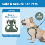 Best Pet Supplies Voyager Adjustable Step-in Flex Breathable Mesh Dog Harness for Small Medium Large Dogs Moss Green, XL