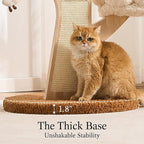 797Audio Flower Cat Tree, 48" Wood Branch Cat Tower, White Cloud Cat Tree with Scratching Post for Indoor Adult Cats, Luxury Cat Tree with Cozy Perches & Interactive Squeaky Hanging Toy
