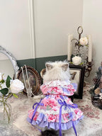 Furbabycare® Elegant Sweet Fashion Puppy Dog Blingbling Princess Skirt Pet Dog Lace Cake Camisole Tutu Dress B-Pink Purple X-Large