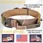 ADITYNA Heavy Duty Dog Collar for Medium Dogs - Camo Collar with Handle for Training, and Walking - Wide, Thick, Tactical, Soft Neoprene Padded