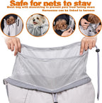 Dog Carrier Sling,Dog Carriers for Small Dogs & Cats Up to 20lbs,Puppy Carrying Backpack Pet Purse with Pockets,Adjustable Shoulder Strap,Hands Free for Travel (Grey)
