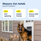 PetSafe Extreme Weather Aluminum Pet Door - Energy-Saving Thermal Barrier Pet Flap with Slide-in Door Locking & Secure Flap Cover - for Dogs Up to 220 Lb - Extra Large
