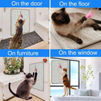 Cat Nail File Scratcher- Natural Sisal Scratching Pad with 80-Grit Aluminum Oxide, Wall/Floor Cat Scratcher is Ideal for Trimming Cat Nails & Furniture Protection
