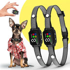 2 Pack Bark Collar for Small Dogs 5-15 lbs and Puppies - No Shock Anti Barking Collar - Rechargeable Smart Collar for Dog Training with 7 Sensitivity Levels and 3 Beep&Vibration Modes
