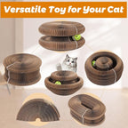 Magic Organ Cat Scratcher Toy,Accordion Cat Scratching Board with Ball, Foldable Interactive Funny Scratcher Pad for Indoor Cat