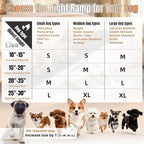 Dog Ramp for High Bed – 55" Extra-Long Wooden Pet Ramp with Soft Plush Fabric Cover & Safety Rails 16”–28”Adjustable Height for Tall Beds, Non-Slip Wide 17.7" Surface – Supports Large Dogs up