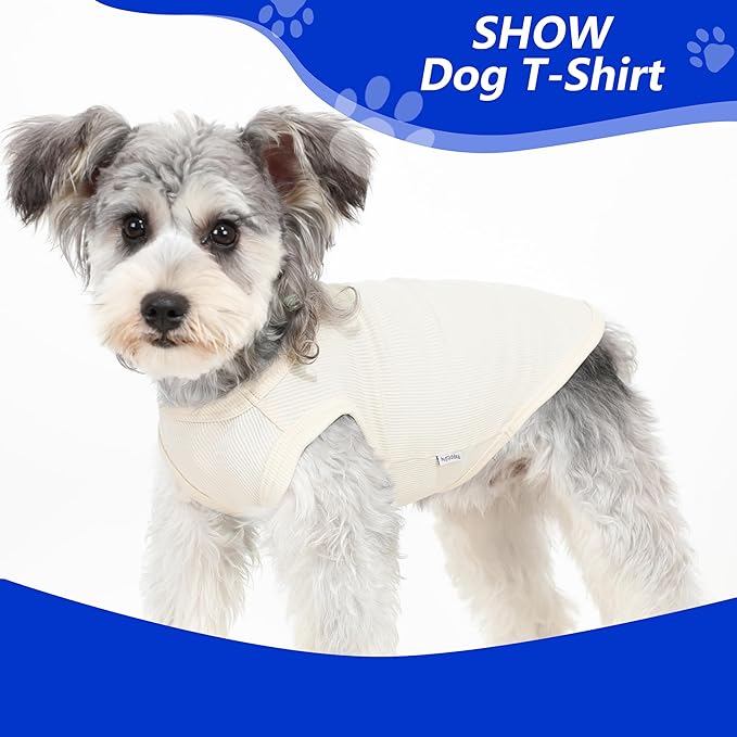 2 Pack Dog Clothes for Small Dogs Summer Dog Shirt Vest Girl Boy Lightweight Puppy T-Shirts Blank Soft and Cool Pet Clothing Sleeveless Medium Large Dog Outfit (White+Blue, XX-Large)