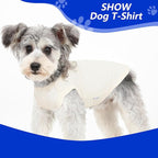 2 Pack Dog Clothes for Small Dogs Summer Dog Shirt Vest Girl Boy Lightweight Puppy T-Shirts Blank Soft and Cool Pet Clothing Sleeveless Medium Large Dog Outfit (White+Blue, Medium)