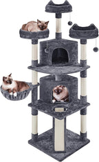 Topeakmart Cat Tree 76inch, Large Cat Tower with Condo Scratching Post for Inoor Cats Play Rest