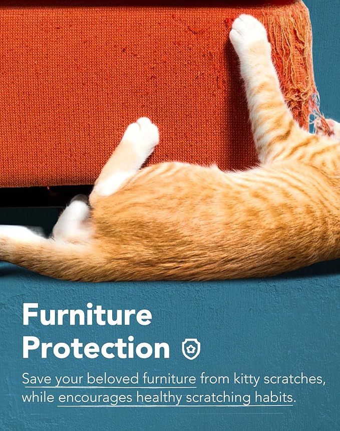 Lukamoo® Cat Scratching Pad, Wall Mounted Scratcher for Indoor Cats (Medium (24'' x 16'')) (Cinnamon)