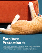 Lukamoo® Cat Scratching Pad, Wall Mounted Scratcher for Indoor Cats (Medium (24'' x 16'')) (Cinnamon)